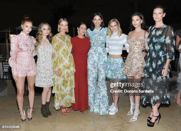 Madeline Brewer, Carson Meyer, Lara Worthington, Zimmermann Founder/designer Nicky Zimmermann, Jessica Gomes, Samara Weaving, Amanda Steele and Anna...