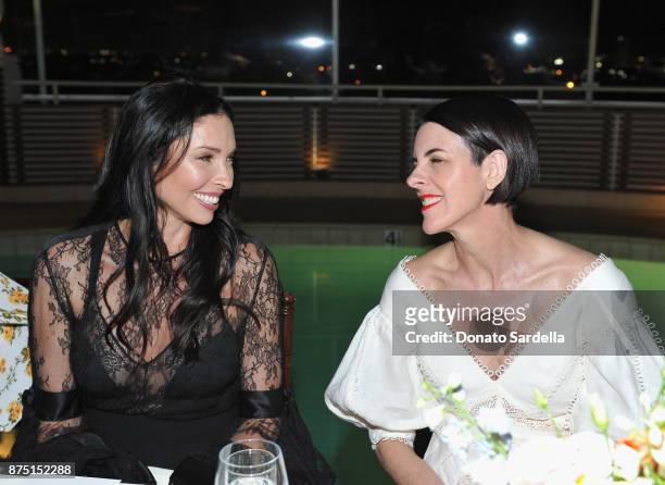 Erica Packer and Jillian Davison at Zimmermann Los Angeles Dinner at Sunset Tower on November 16, 2017 in West Hollywood, California.