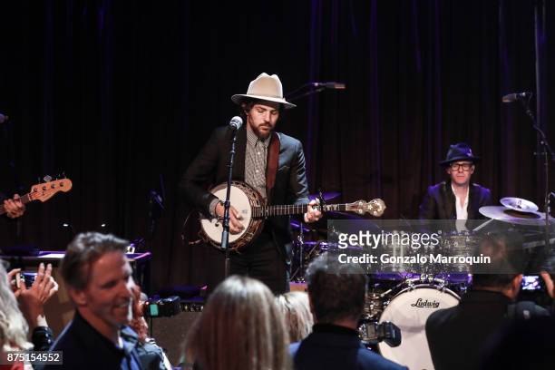 The Avett Brothers during the Samuel Waxman Cancer Research Foundation's COLLABORATING FOR A CURE 20th Anniversary Gala on November 16, 2017 in New...