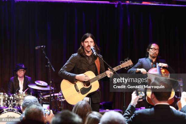 The Avett Brothers during the Samuel Waxman Cancer Research Foundation's COLLABORATING FOR A CURE 20th Anniversary Gala on November 16, 2017 in New...