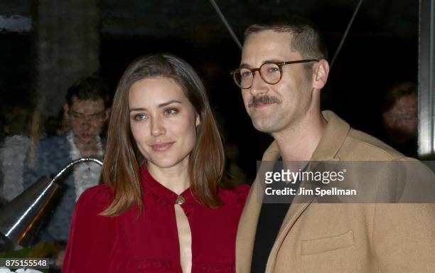 Actors Megan Boone and Ryan Eggold attend the after party for the screening of Sony Pictures Classics' "Call Me By Your Name" hosted by Calvin Klein...