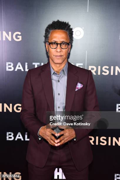 Andre Royo arrives at the Red Carpet Premiere of HBO Documentary Baltimore Rising on November 16, 2017 in Baltimore, Maryland.