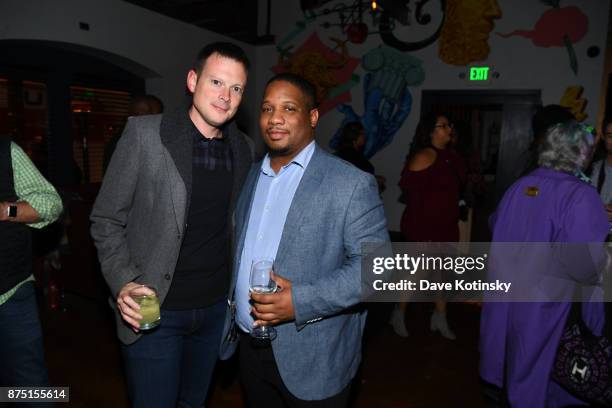 Nate Mook and Dayvon Love arrives at the Red Carpet Premiere of HBO Documentary Baltimore Rising on November 16, 2017 in Baltimore, Maryland.