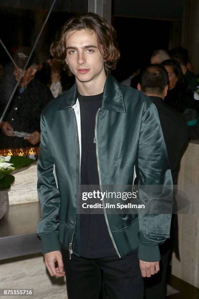 Actor Timothee Chalamet attends the after party for the screening of Sony Pictures Classics' "Call Me By Your Name" hosted by Calvin Klein and The...