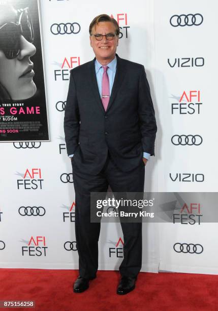 Director/screenwriter Aaron Sorkin attends AFI FEST 2017 Presented By Audi - Closing Night Gala - Screening Of 'Molly's Game' at TCL Chinese Theatre...