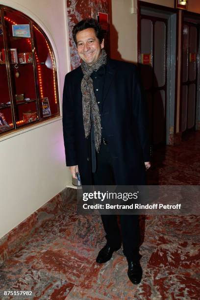 Laurent Gerra attends "Depardieu Chante Barbara" at "Le Cirque D'Hiver" on November 14, 2017 in Paris, France.