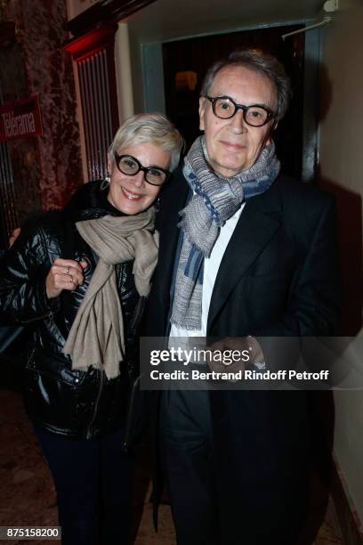 Bertrand de Labbey and his wife Marcia attend "Depardieu Chante Barbara" at "Le Cirque D'Hiver" on November 14, 2017 in Paris, France.