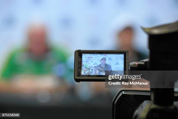 Perth , Australia - 11 November 2017; The Australian manager Chris Scott during the Australia v Ireland - Virgin Australia International Rules Series...