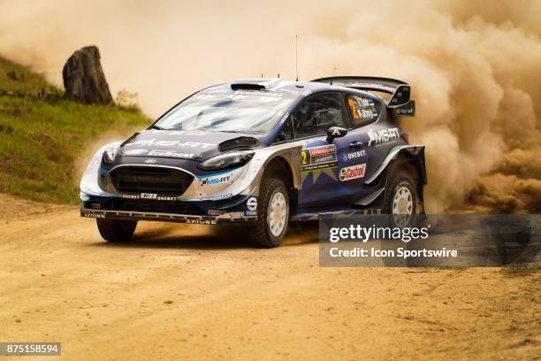 Ott Tanak and co-driver Martin Jarveoja of M-Sport corners during the Shakedown stage of the Rally Australia round of the 2017 FIA World Rally...