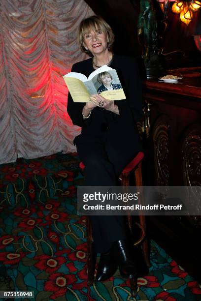 Eve Ruggieri signs her Book "Dictionnaire amoureux de Mozart" at Maxim's on November 16, 2017 in Paris, France.