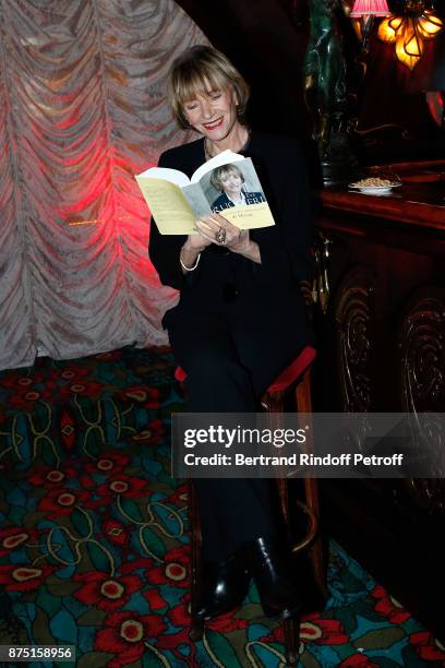 Eve Ruggieri signs her Book "Dictionnaire amoureux de Mozart" at Maxim's on November 16, 2017 in Paris, France.