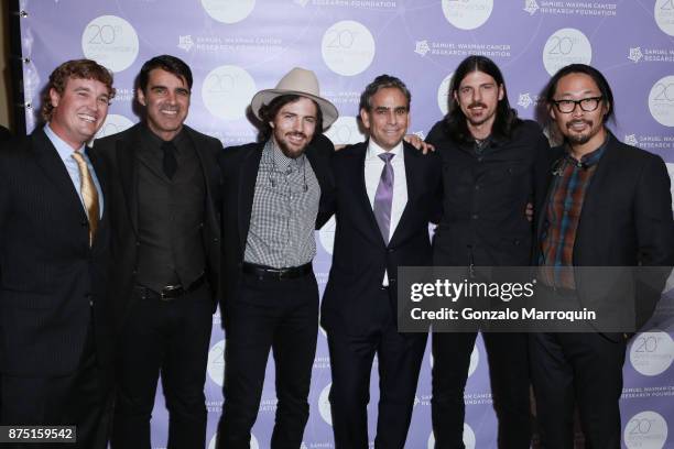 The Avett Brothers and Michael Nierenberg during the Samuel Waxman Cancer Research Foundation's COLLABORATING FOR A CURE 20th Anniversary Gala on...