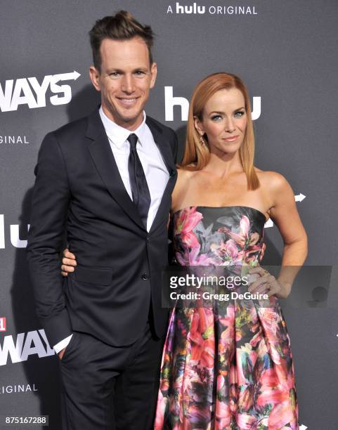 Kip Pardue and Annie Wersching arrive at the premiere of Hulu's "Marvel's Runaways" at Regency Bruin Theatre on November 16, 2017 in Los Angeles,...
