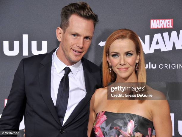 Kip Pardue and Annie Wersching arrive at the premiere of Hulu's "Marvel's Runaways" at Regency Bruin Theatre on November 16, 2017 in Los Angeles,...