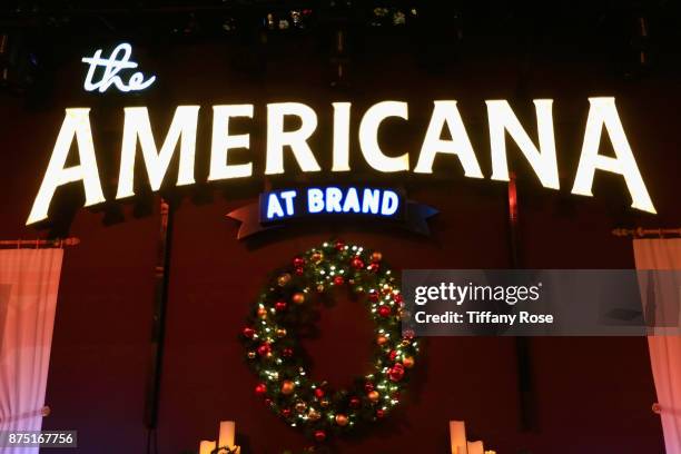 General view of atmosphere at Derek Hough Hosts The Americana at Brand Tree Lighting Presented By BMW on November 16 in Glendale, California on...