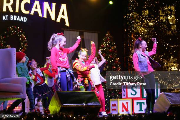 Performers on stage at Derek Hough Hosts The Americana at Brand Tree Lighting Presented By BMW on November 16 in Glendale, California on November 16,...