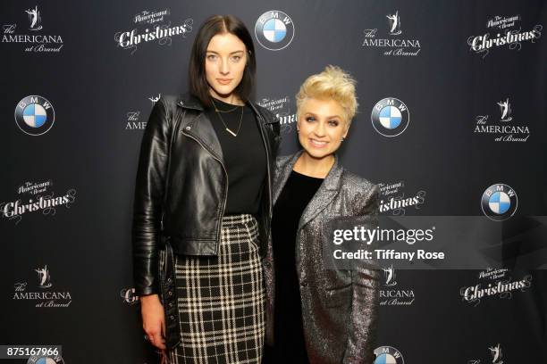 Hannah Gordon and Randi Strong at Derek Hough Hosts The Americana at Brand Tree Lighting Presented By BMW on November 16 in Glendale, California on...
