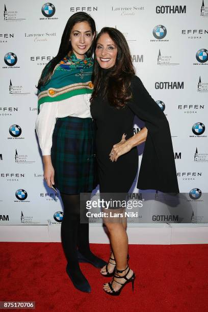 Stephanie Nass and Gotham Magazine publisher Lynn Scotti Kassar attend the Gotham Men's Issue Celebration at the BMW of Manhattan Showroom on...