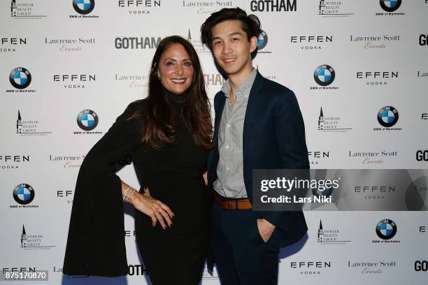 Gotham Magazine publisher Lynn Scotti Kassar and Kevin Lin attend the Gotham Men's Issue Celebration at the BMW of Manhattan Showroom on November 16,...