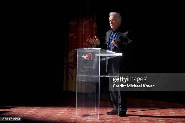 Martin Sheen speaks onstage at the screening of "Molly's Game" at the Closing Night Gala at AFI FEST 2017 Presented By Audi on November 16, 2017 in...