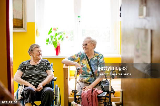 Two Senior Women Relaxing in Retirement Home