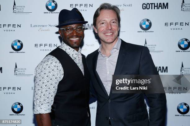 Actor Taye Diggs and Jeff Hultman attend the Gotham Men's Issue Celebration at the BMW of Manhattan Showroom on November 16, 2017 in New York City.