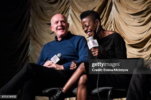 Producer Cassian Elwes and makeup artist Angie Wells attends 'Film Independent at LACMA presents "Mudbound" screening And Q&A' at Bing Theater at...