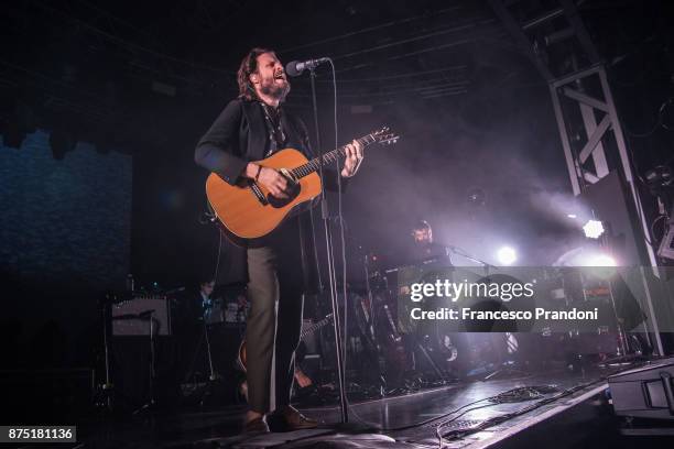 Joshua Michael "Josh" Tillman AKA Father John Misty performs at Fabrique on stage on November 16, 2017 in Milan, Italy.