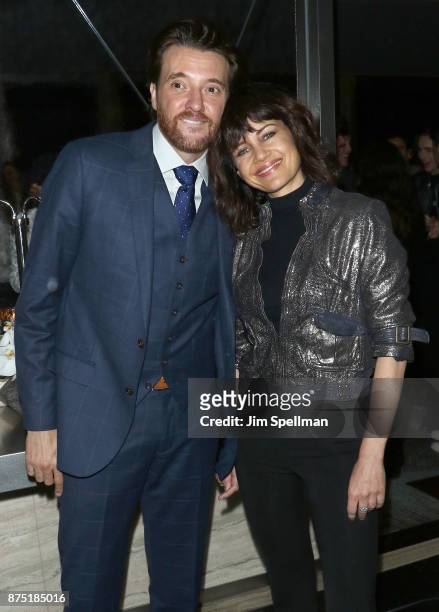 Actors Jason Butler Harner and Carla Gugino attend the after party for the screening of Sony Pictures Classics' "Call Me By Your Name" hosted by...