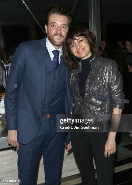 Actors Jason Butler Harner and Carla Gugino attend the after party for the screening of Sony Pictures Classics' "Call Me By Your Name" hosted by...