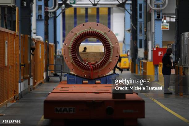 Workers in the Siemens Dynamowerk production Plant on September 28, 2010 in Berlin, Germany. Siemens has announced large-scale layoffs that will...