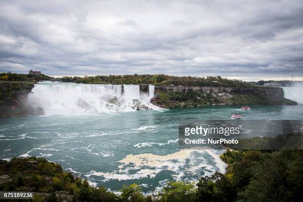 Niagara Falls in Ontario, Canada, on October 8, 2017.