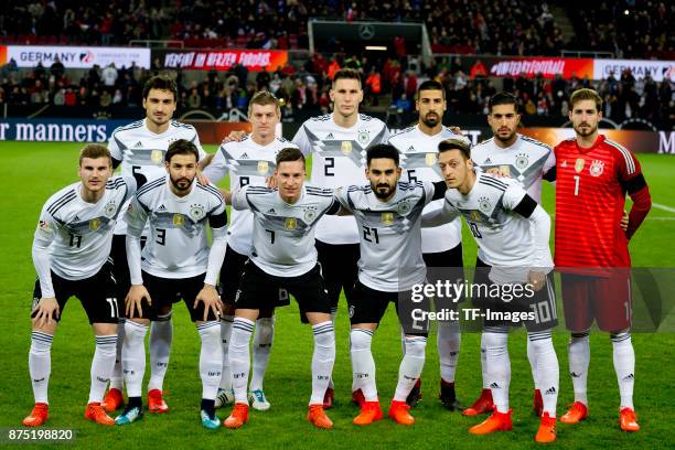 Mats Hummels of Germany , Toni Kroos of Germany , Niklas Suele of Germany , Sami Khedira of Germany , Emre Can of Germany , Kevin Trapp of Germany ,...