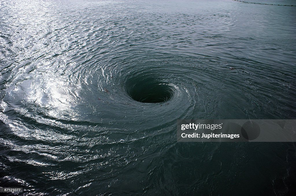 Whirlpool vortex in water