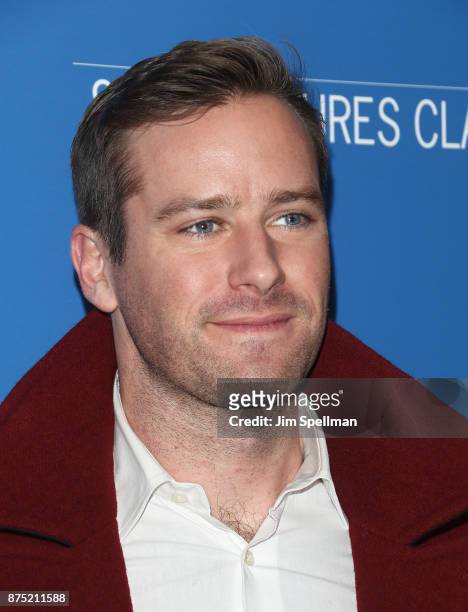 Actor Armie Hammer attends the screening of Sony Pictures Classics' "Call Me By Your Name" hosted by Calvin Klein and The Cinema Society at Museum of...