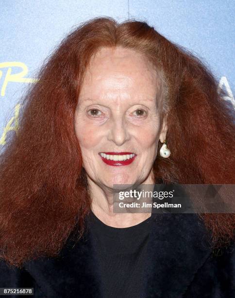 Model Grace Coddington attends the screening of Sony Pictures Classics' "Call Me By Your Name" hosted by Calvin Klein and The Cinema Society at...