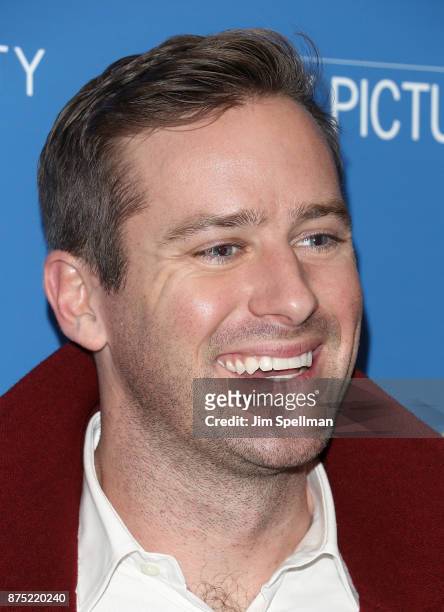 Actor Armie Hammer attends the screening of Sony Pictures Classics' "Call Me By Your Name" hosted by Calvin Klein and The Cinema Society at Museum of...