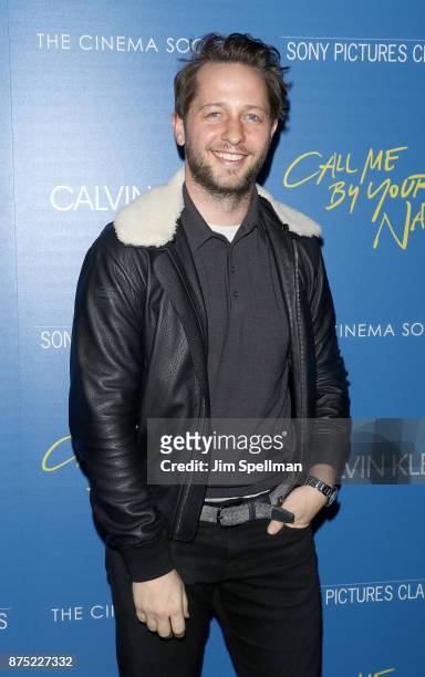 Writer Derek Blasberg attends the screening of Sony Pictures Classics' "Call Me By Your Name" hosted by Calvin Klein and The Cinema Society at Museum...