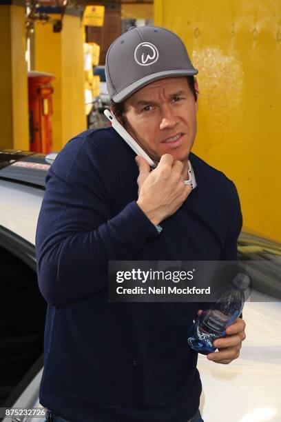 Mark Wahlberg seen at the Bauer Media Studios to promote 'Daddy's Home 2' on Magic Radio and KISS FM UK on November 17, 2017 in London, England.