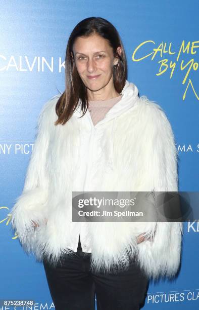 Sally Singer attends the screening of Sony Pictures Classics' "Call Me By Your Name" hosted by Calvin Klein and The Cinema Society at Museum of...