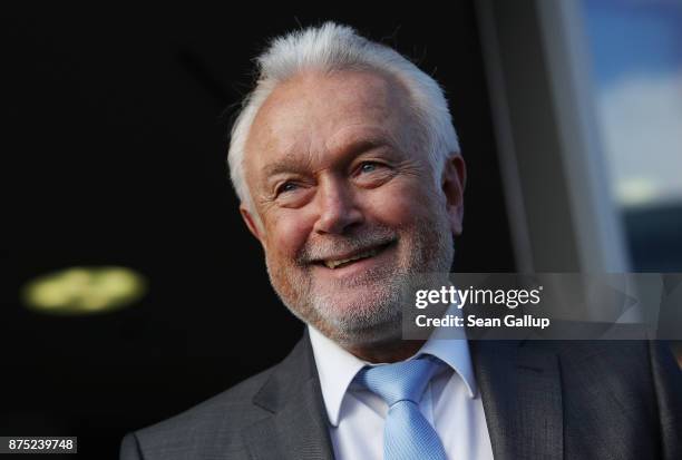 Wolfgang Kubicki of the German Free Democratic Party , arrives for further talks the morning after leaders of the four negotiating parties failed to...