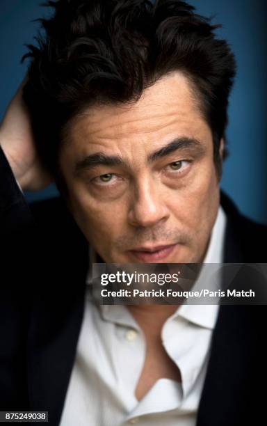 Actor Benicio del Toro is photographed for Paris Match on July 7, 2013 in Paris, France.