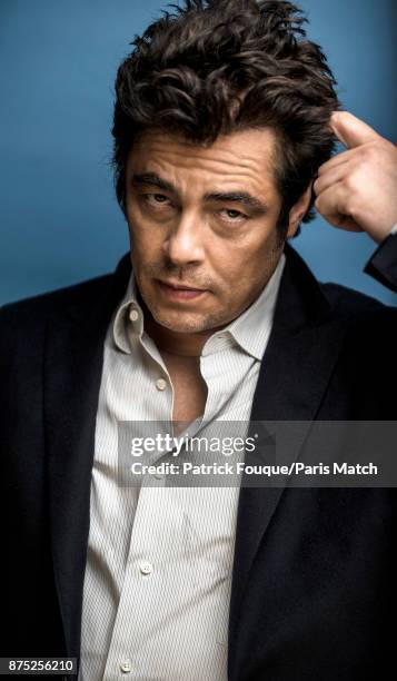 Actor Benicio del Toro is photographed for Paris Match on July 7, 2013 in Paris, France.