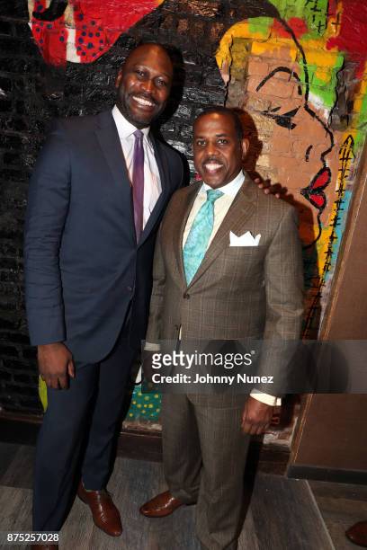 Commissioner of the NYC Department of Small Business Services Gregg Bishop and New York State Senator Kevin S. Parker attend the Caribbean Social...