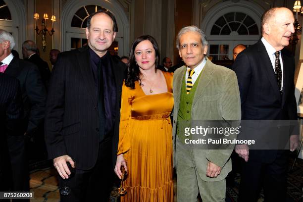 November 16: Andrew Edlin, Valérie Rousseau and Edward M. Gomez attend the American Folk Art Museum Annual Gala at JW Marriott Essex House on...