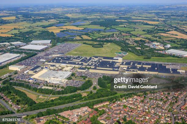 An aerial view of the Honda Motor Company Plant at Swindon, also known as the Honda of the UK Manufacturing site, on June 21, ​2017 in Swindon,...