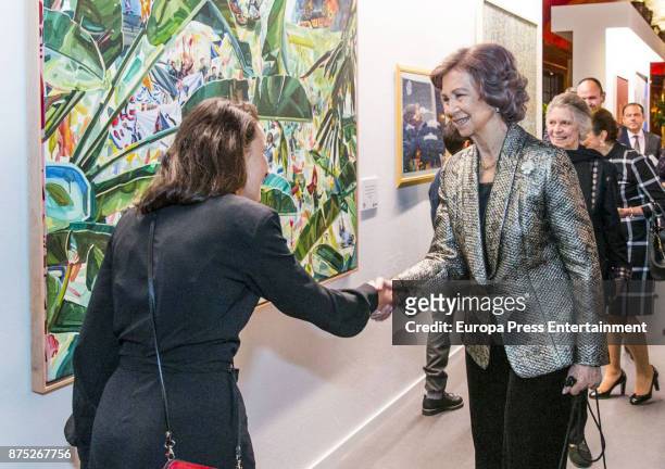 Queen Sofia attends the 32nd edition of BMW Painting Award at the Royal Theatre on November 16, 2017 in Madrid, Spain.