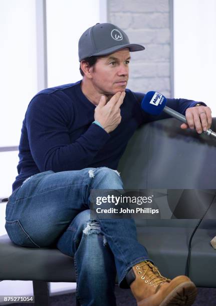 Mark Wahlberg is photographered during a vist to the Magic FM Studio on November 17, 2017 in London, England.