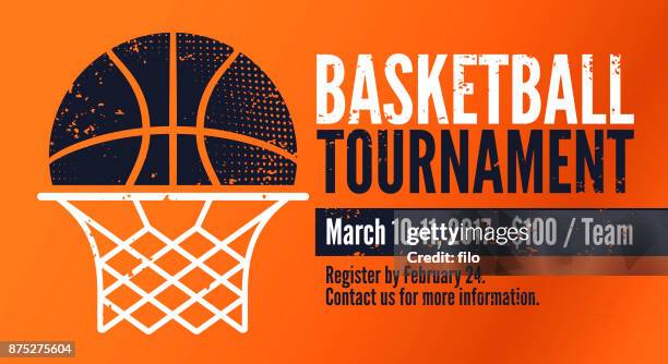 stockillustraties, clipart, cartoons en iconen met basketbaltoernooi - basketball competition