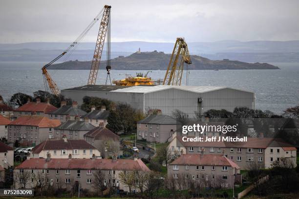 General view of the Burntisland yard of engineering company BiFab, where staff are continuing a work-in despite the firm being on the brink of...